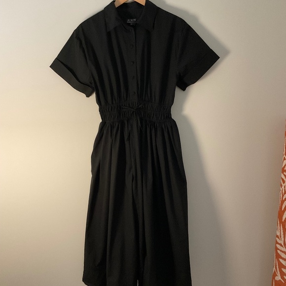 NWT J.Crew Black Elena shirtdress in cotton poplin SZ Various - Picture 4 of 13